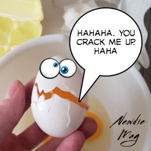 This egg is cracked up