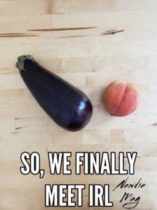Eggplant and peach IRL